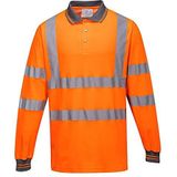 Portwest S271 Comfort Poloshirt, Lange Mouw, Normaal, Oranje, Grootte XXL