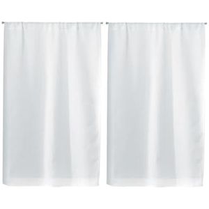 Linder 0323/10/415 Vitrage, spits, wit, 2 stuks, 95X200