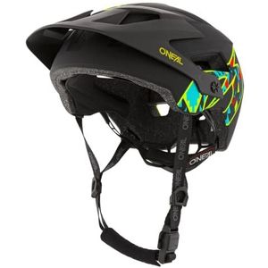 O'NEAL | mountainbike helm | Enduro All-Mountain | ventilatieopeningen voor koeling, pads wasbaar, veiligheidsnorm EN1078 | Helm Defender Muerta | Volwassen | Zwart | Maat XS M