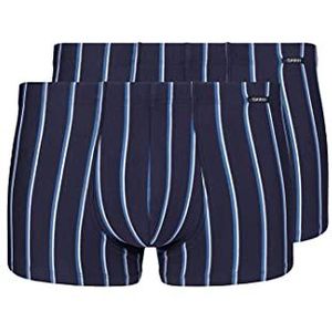 Skiny Boxershorts voor heren (verpakking van 2), Crownblue Stripes, S