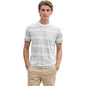 TOM TAILOR Denim T-shirt voor heren, 37526 - Green Big Stripe, XXL