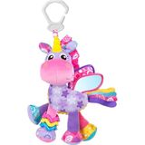 Playgro Activiteitenknuffel van Stella de eenhoorn, kinderwagenspeeltje, kinderwagenspeelgoed, vanaf 0 maanden, roze/paars, 40183