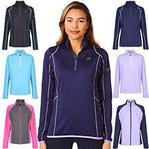 Under Par Dames Zip Neck Mid Layer Top Jacket Golf Shirt (1 verpakking)