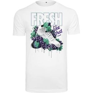 Mister Tee Heren T-shirt Fresh Like That Tee, print T-shirt voor mannen, grafisch T-shirt, streetwear, wit, 3XL