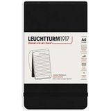 LEUCHTTURM1917 327986 Pocket notitieblok (A6), hardcover, 184 genummerde pagina's, gelinieerd, zwart