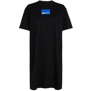 KARL LAGERFELD - JEANS - Jurk - Blauw - Kort - Ronde Hals
