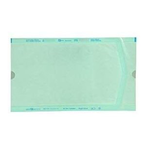 Eline - Niet-zelfklevende platte zakjes voor stoomsterilisatie of ETO, van kraftpapier en medische folie, buiten-/binnenafmetingen in mm: 150x250/128x235, 1000 stuks