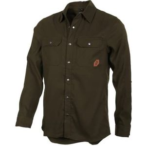 O'NEAL Loam Jack Mountainbike-shirt, MTB, DH Downhill FR Freeride, gevoerde elleboogbescherming, functioneel en alledaags hemd, volwassenen, grijs, olijfgroen, M