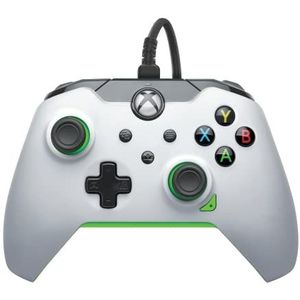 PDP Wired Controller Neon White for Xbox Series X|S, Gamepad, Wired Video Game Controller, Gaming Controller, Xbox One, Officially Licensed - Xbox Series X