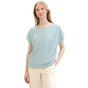 TOM TAILOR T-shirt voor dames, 30463 - Dusty Mint Blue, XXL