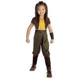 Rubies 301064-M Disney Raya and The Last Dragon kostuums voor kinderen, meisjes, gestreept, geelgroen, M