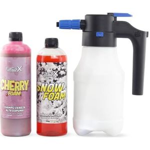 FULLCARX Shampoos met automatische elektrische drukspuit, shampoo met actieve schuim, pH-neutrale shampoo, kersenschuimshampoo, buitenreiniging, professionele detailingproducten