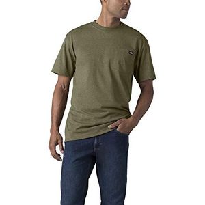 Dickies T-shirt voor heren, zware ronde hals, korte mouwen, militair groen, XXL, militair groen, XXL, Militair groen, XXL