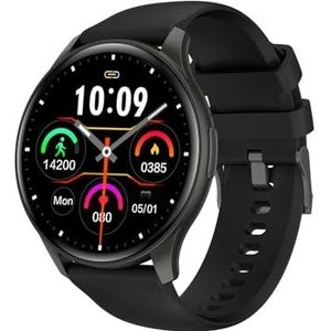 Trevi T-FIT 235A Smartwatch met 1,43 inch AMOLED-display, smartwatch met draadloze oproepfunctie, controle van training en wellness, slaapmonitor, IP67, zwart