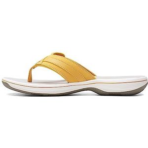 Clarks Breeze Sea Flip Flop, dames, veelkleurig, 42 EU, Verbrande gele synthetische, 38 EU