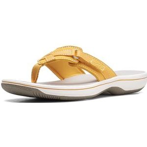 Clarks Breeze Sea Flip Flop, dames, veelkleurig, 42 EU, Verbrande gele synthetische, 41.5 EU