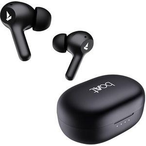 boAt Airdopes 71 TWS-oordopjes met 40 uur speeltijd, dubbele microfoons met ENxTM, ASAP Charge, IWP, BEAST-modus met 50 ms lage latentie, IPX4 en Pocketable ID (Active Black)