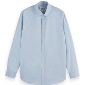 Scotch & Soda Heren Regular Fit Gelegenheid, Shirting Blauw 420, L, Overhemd Blauw 420, L
