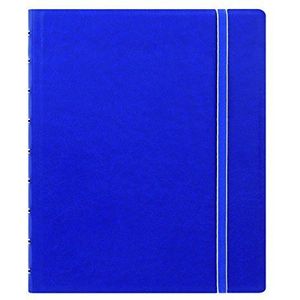 FILOFAX REFILLABLE NOTEBOOK CLASSIC, 9,25"" x 7,25"" Blauw - Elegante lederlook cover met beweegbare pagina's - Elastische sluiting, index, pocket en paginamarker (B115903U)