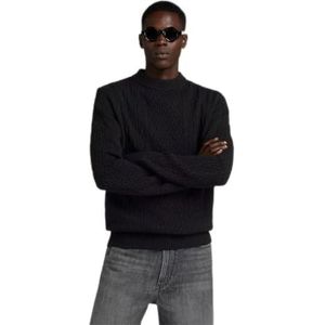 G-STAR RAW Kabel R Knit sweatshirt, zwart (Dk Black D23939-d447-6484), XS heren, zwart (Dk Black D23939-D447-6484), XS