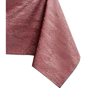 AmeliaHome tafelkleed lotuseffect waterafstotend linnenlook Oud Roze Vesta 100x100 cm