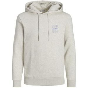 JACK & JONES Jjliner Sweat Hood capuchontrui voor heren, wit melange., S