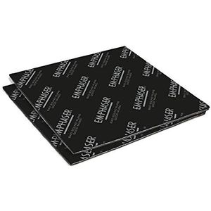EMPHASER ESP-DM2 Zelfklevende Aluminium Butyl Isolatiematten voor Anti-Dreun Geluidsisolatie in Auto's, 4,5 mm, 2 Stuks à 200 x 200 mm