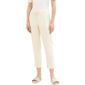 TOM TAILOR Dames 1036637 broek, 31649-Ivory Ecru, 34W / 28L, 31649 - Ivory Ecru, 34W x 28L