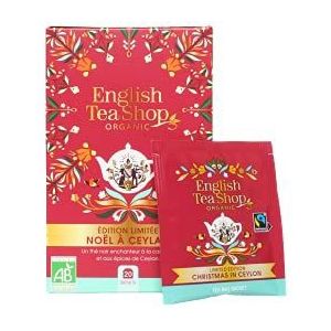 English Tea Shop - Kerstthee - ""Kerst in Ceylon"" - Zwarte thee en biologische Fairtrade specerijen - 20 zakjes in een milieuvriendelijke doos