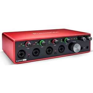 Focusrite Scarlett 18i8 3rd Gen USB-audio-interface voor opnames, produceren en samenstellen muziek, hifi, studiokwaliteitsopnames met transparante playback