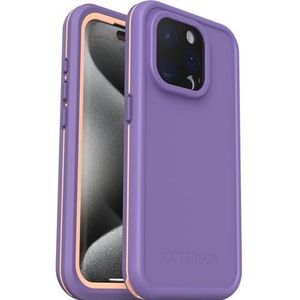 OtterBox Fre-hoes voor iPhone 15 Pro voor MagSafe, waterdicht (IP68), schokbestendig, vuilbestendig, gestroomlijnd en dun met ingebouwde schermbeschermer, 5x getest volgens militaire standaard, Purper