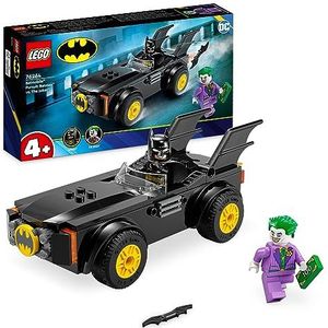 LEGO 76264 DC Batmobile achtervolging: Batman vs. The Joker Speelgoedauto set, Superheld Startset met 2 Minifiguren, Speelgoed voor Kleuters, Jongens en Meisjes vanaf 4 Jaar, Snel te Bouwen