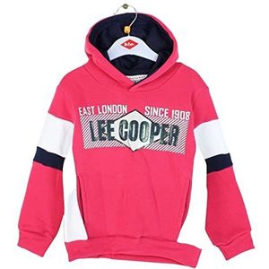 Lee Cooper Sweatshirt met capuchon voor jongens, Fuschia, 6 Jaren