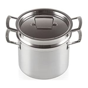 Le Creuset Roestvrijstalen pastapan met 3 lagen, 20 cm