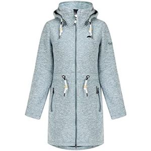 bridgeport Dames Fraully gebreide fleece mantel, Lichtblauw melange, XXL