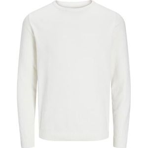 JACK & JONES Jjebasic gebreide trui met ronde hals voor heren, cloud dancer, XL