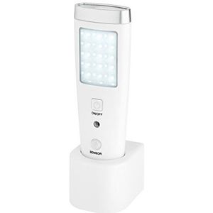 TFA Dostmann Lumatic Guard LED multi-functionele veiligheids-lamp, 43.2033, nachtlampje met bewegingssensor, zaklantaarn, automatische noodverlichting tijdens een stroomuitval, handig opladen, wit