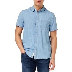 Tommy Jeans Heren TJM REG Denim SS Shirt, Lt Indigo, XXS, Luitenant Indigo, XXS