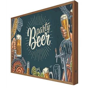 Vintage bord, verlicht, met LED-licht, Beer Party
