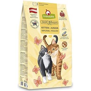 GranataPet DeliCatessen Kitten / Junior gevogelte, droge voer voor jonge katten, lekker compleet voer zonder granen en zonder toegevoegde suikers voor kleine gourmets, 1,8 kg