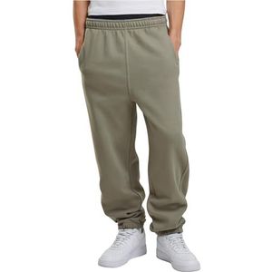 Urban Classics Trainingsbroek voor heren, joggingbroek, rechte pijpen, ritssluitingen aan de broekspijpen, palegreen, 4XL