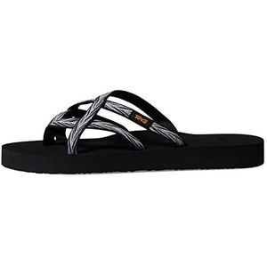 Teva W Olowahu sandaal voor dames, Palmen Zwart Wit, 36 EU