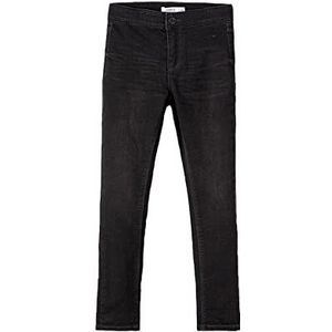 NAME IT NMFROSE Jeansbroek, slim fit, voor meisjes, taillewijdte regular, zwart denim, 98 cm