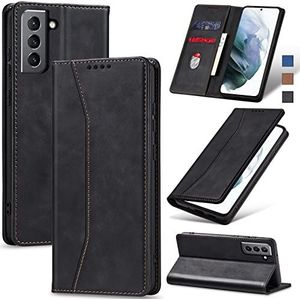 Jasonyu Hoesje voor Samsung Galaxy S21 5G Hoes Book case, Premium Lederen Flip Wallet Telefoon Case [Kickstand]Hoogwaardige cover mobiele telefoon case geval voor Samsung Galaxy S21 5G beschermhoes