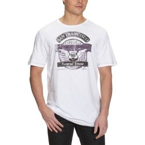 ESPRIT Heren Shirt/T-shirt All over Print P30611, wit (100 wit), 50/52 NL