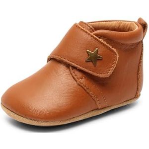 Bisgaard Uniseks baby klittenband Star pantoffels, cognac, 25 EU