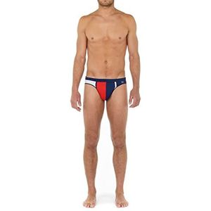JANSON Waterpolo Swim Briefs Micro zwembroek, marineblauw, rood en wit, S Men's, marineblauw, rood en wit, S