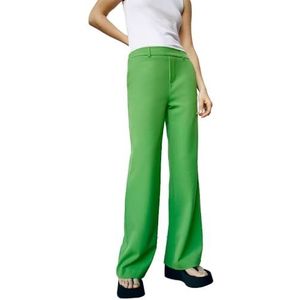 Object Objlisa Wide Pant Noos stoffen broek voor dames, Vibrant Green, 34