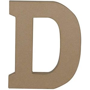 Décopatch AC855C - Een standaard van bruin papier-maché 16,5 x 2,5 x 20 cm, hoofdletter D