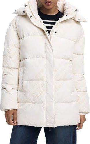 Desigual - Padded_Cadera_Flock - Gewatteerde Damesjas - Wit - Polyester